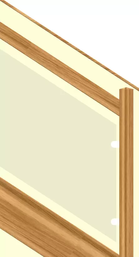 Trappräcke med glas.